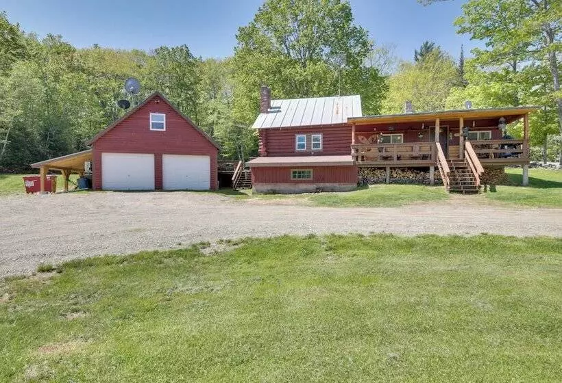 Unique Maine Log Cabin W/ Trout Ponds & Sauna!