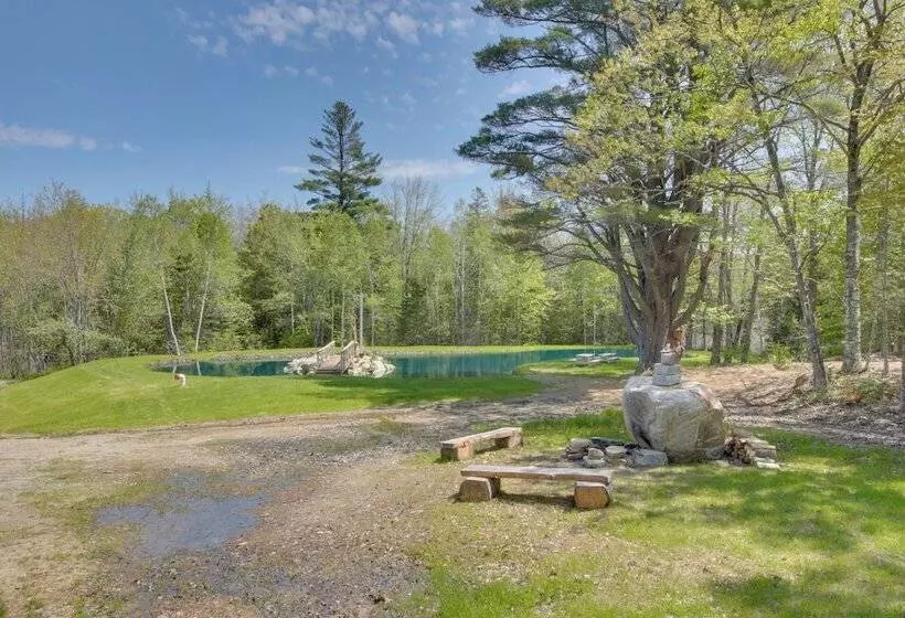 Unique Maine Log Cabin W/ Trout Ponds & Sauna!