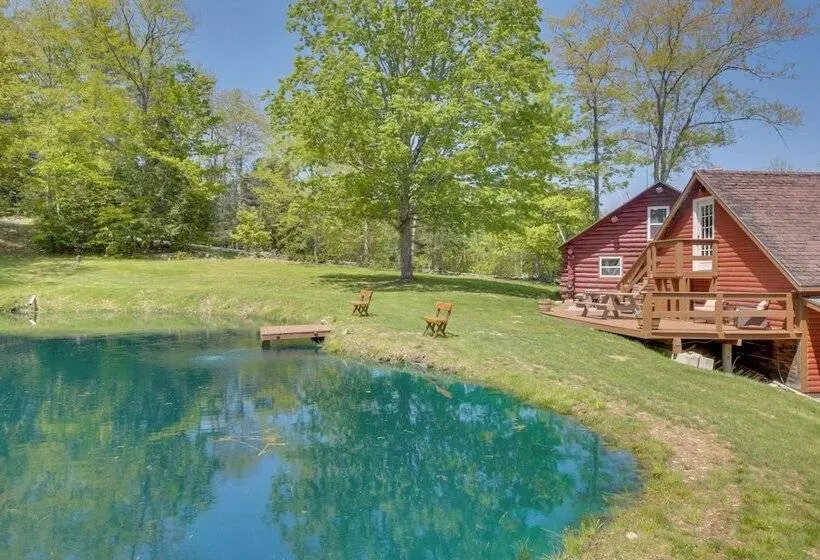 Unique Maine Log Cabin W/ Trout Ponds & Sauna!