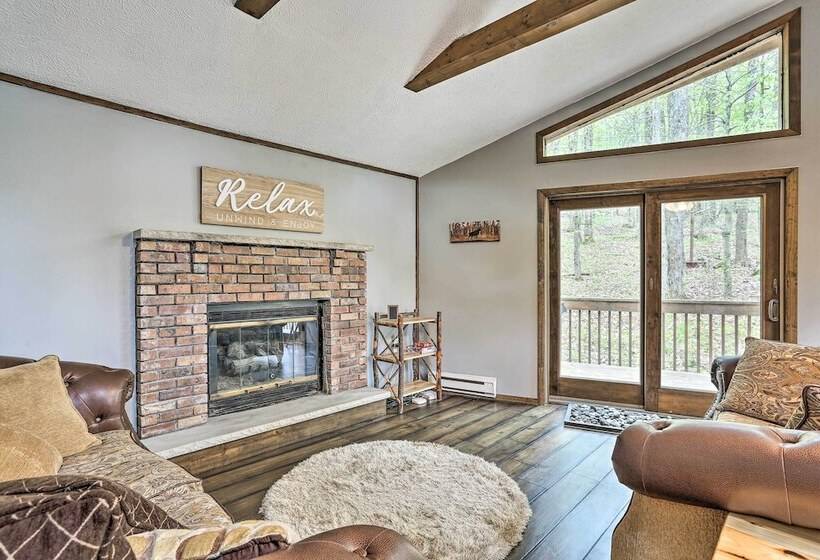 Walk To Lake & Beach: Pocono Cabin W/ Fire Pit