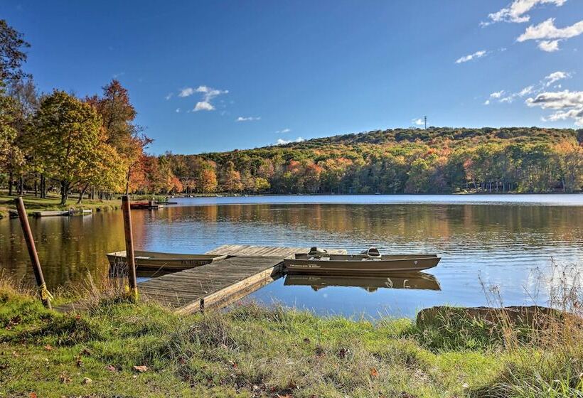 Walk To Lake & Beach: Pocono Cabin W/ Fire Pit