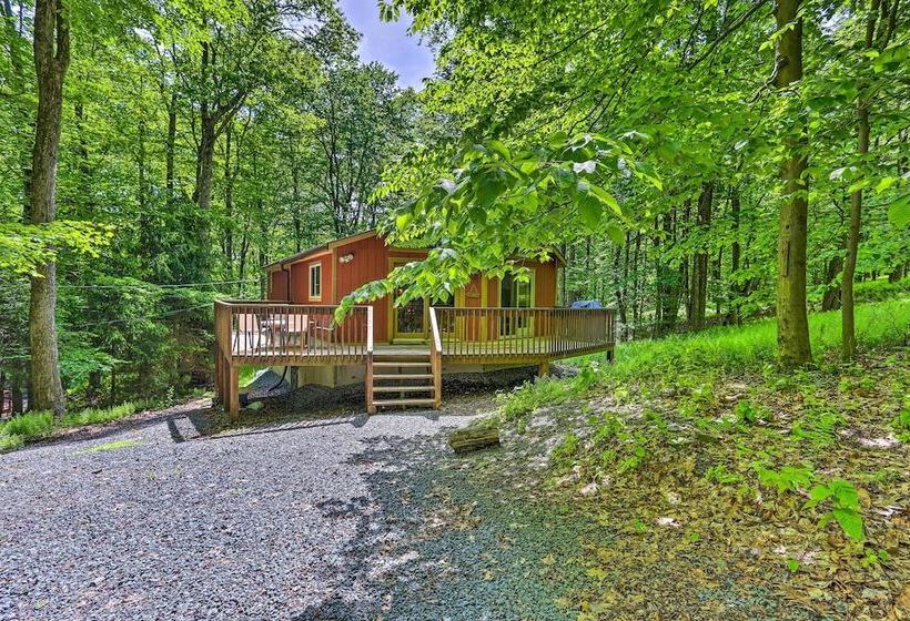 Walk To Lake & Beach: Pocono Cabin W/ Fire Pit