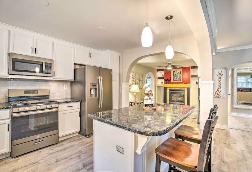 Overland Park Home W/ Deck & Waterfall Pond!