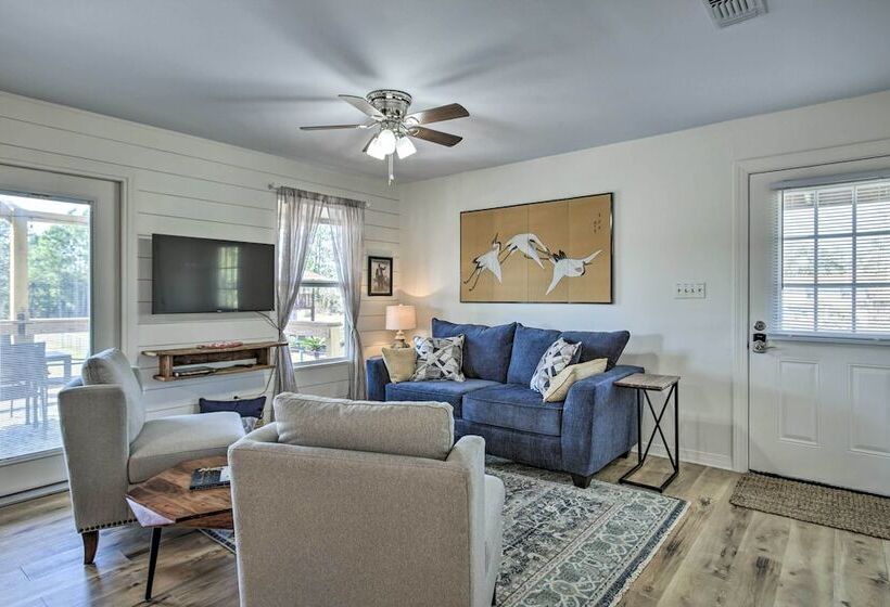 Waterfront Bay St Louis Oasis W/ Deck & Dock!