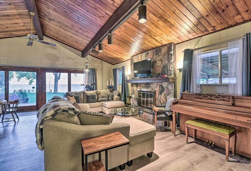 Lakefront Forestville Paradise W/ Private Beach!