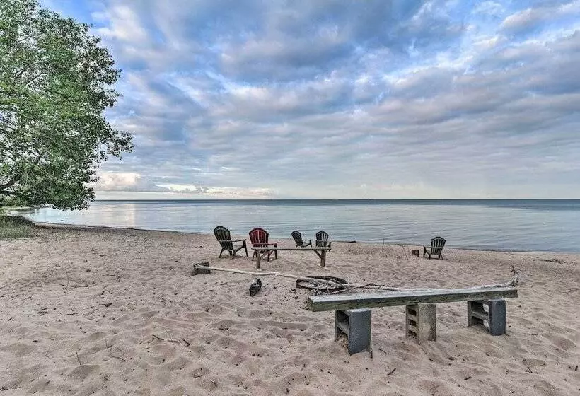 Lakefront Forestville Paradise W/ Private Beach!