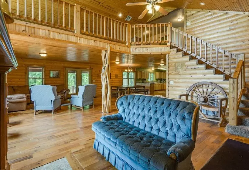 Spacious Log Cabin In Fairland, 1 Mi To Grand Lake
