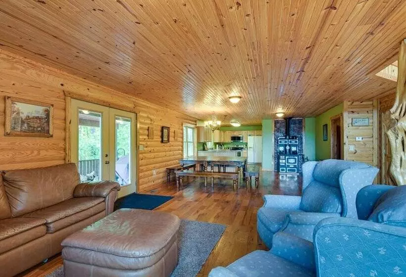 Spacious Log Cabin In Fairland, 1 Mi To Grand Lake