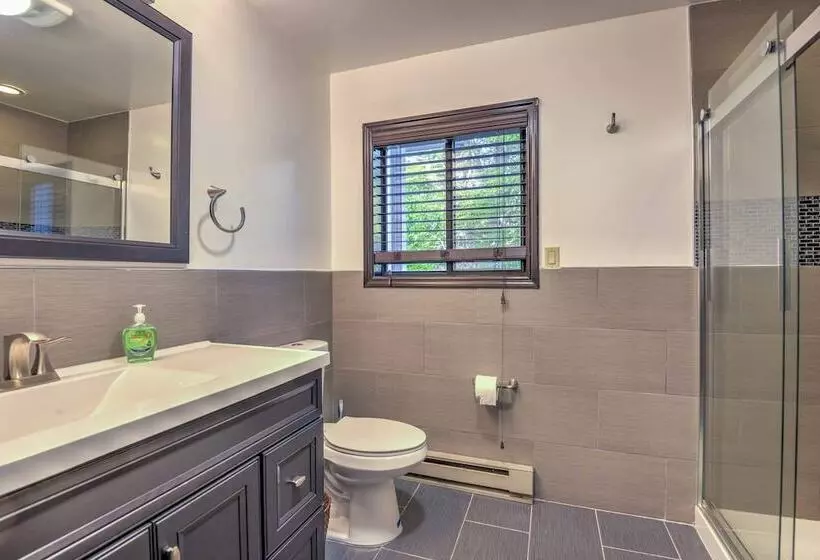 Waterfront Lake Harmony Home W/ Hot Tub & Fire Pit