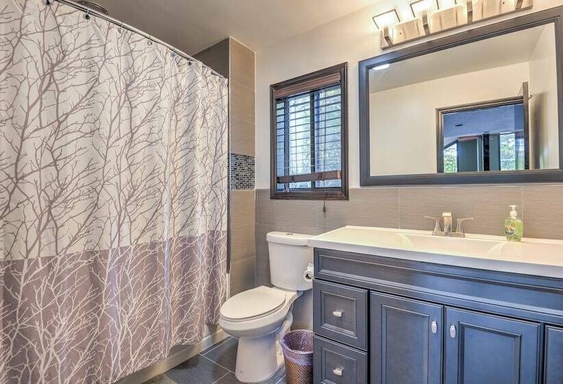 Waterfront Lake Harmony Home W/ Hot Tub & Fire Pit