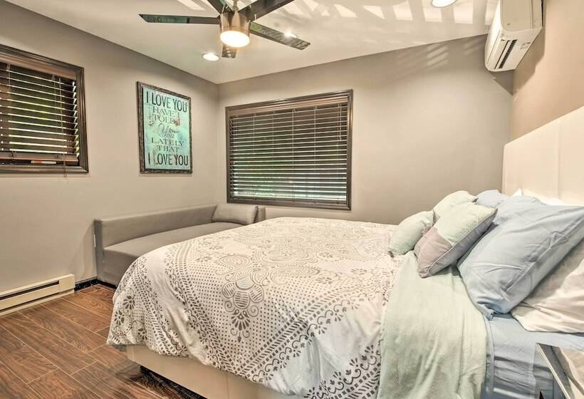 Waterfront Lake Harmony Home W/ Hot Tub & Fire Pit