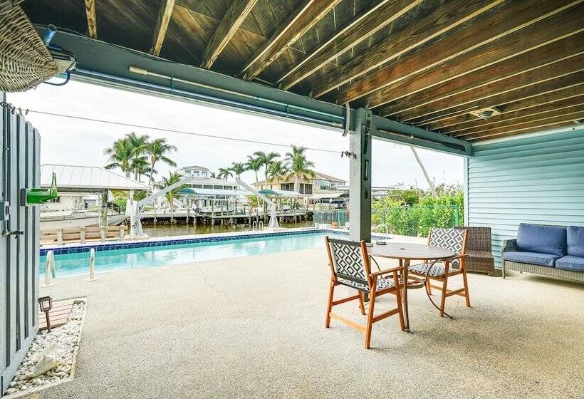 Private Pool & Deck: Canalfront St James City Home