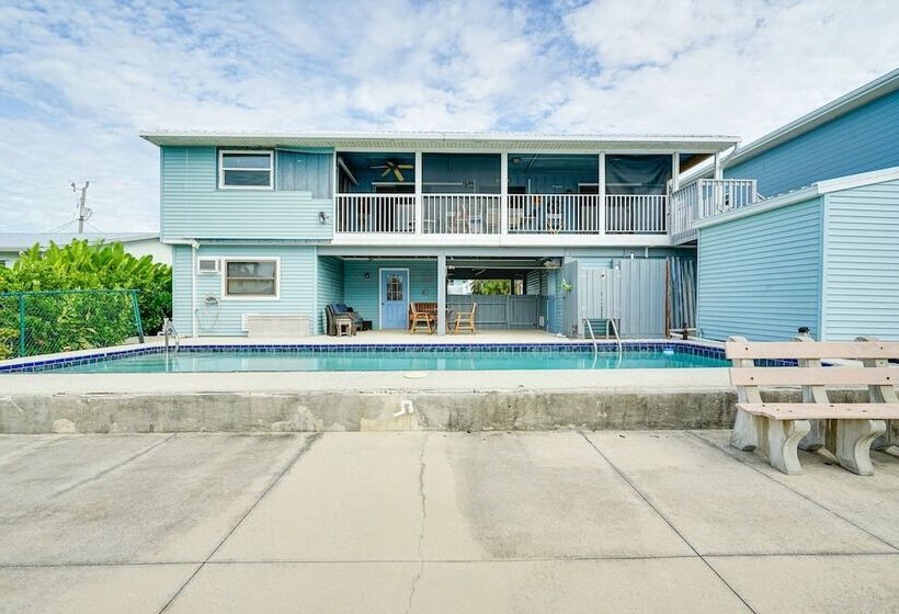 Private Pool & Deck: Canalfront St James City Home