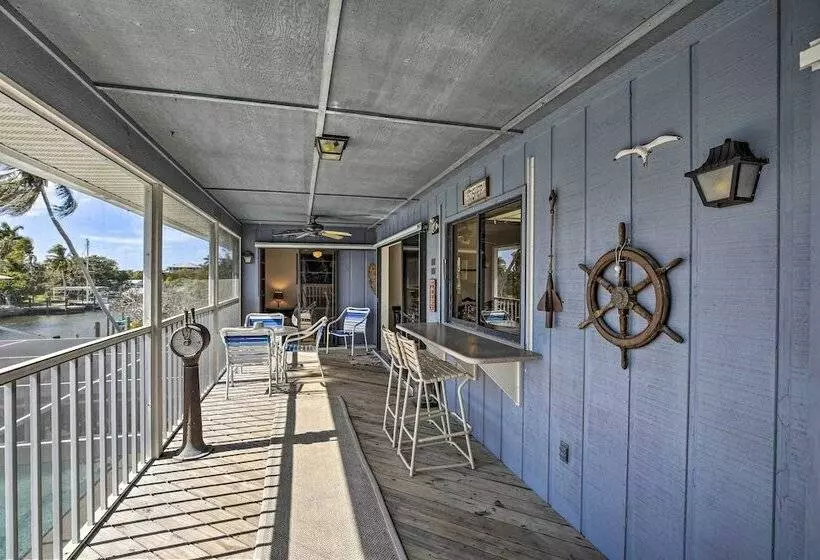 Private Pool & Deck: Canalfront St James City Home