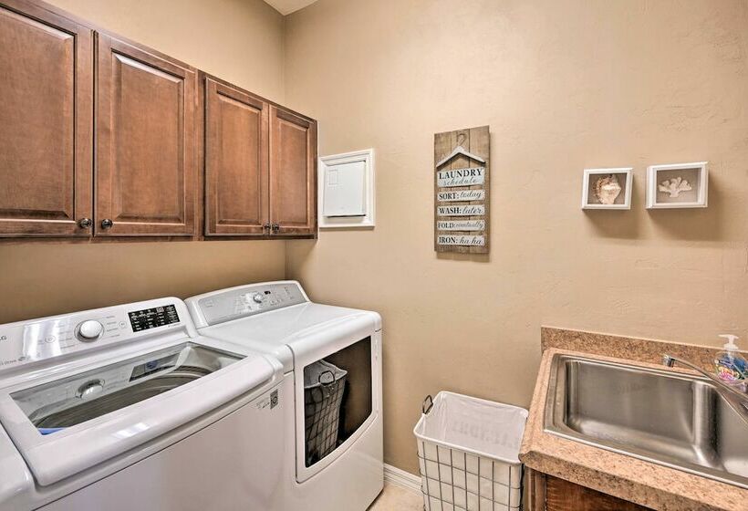 Waterfront Home W/ Pool, Spa & Dock: Walk To Beach