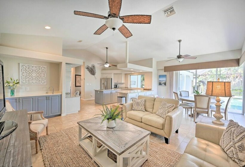 Waterfront Home W/ Pool, Spa & Dock: Walk To Beach