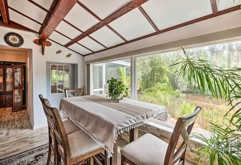 Lush Riverfront Escape W/ Private Boat Dock!