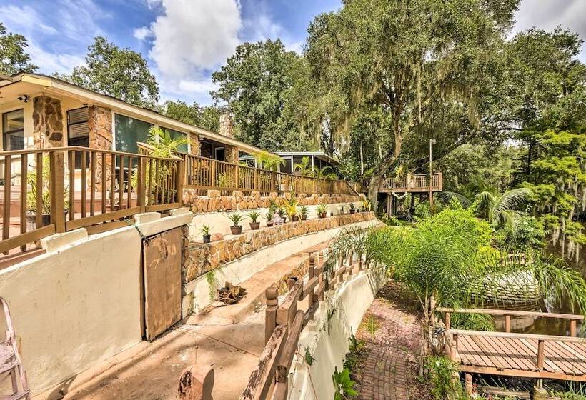 Lush Riverfront Escape W/ Private Boat Dock!