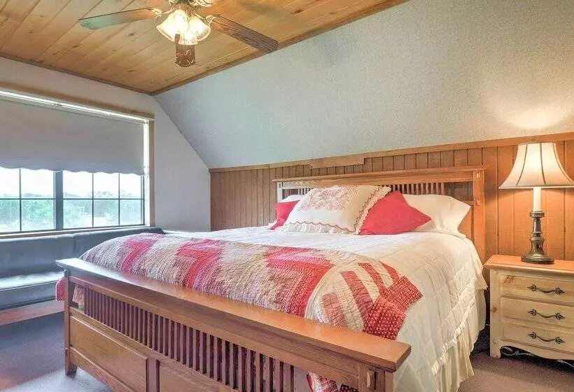 On Farm: Rustic Carmine Log Cabin W/ Porch!