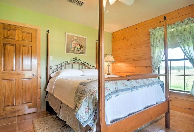 On Farm: Rustic Carmine Log Cabin W/ Porch!