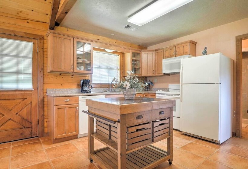 On Farm: Rustic Carmine Log Cabin W/ Porch!