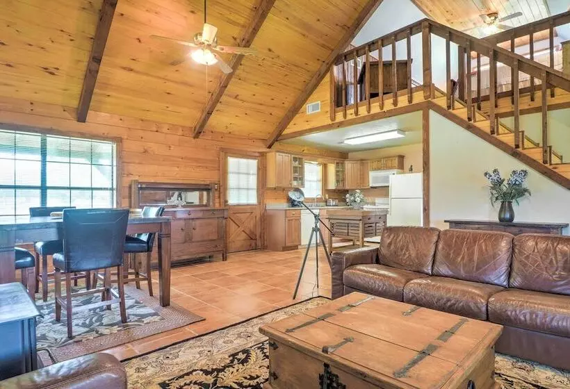 On Farm: Rustic Carmine Log Cabin W/ Porch!