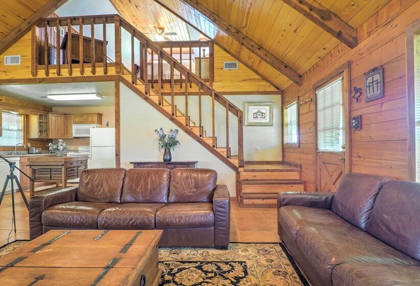 On Farm: Rustic Carmine Log Cabin W/ Porch!