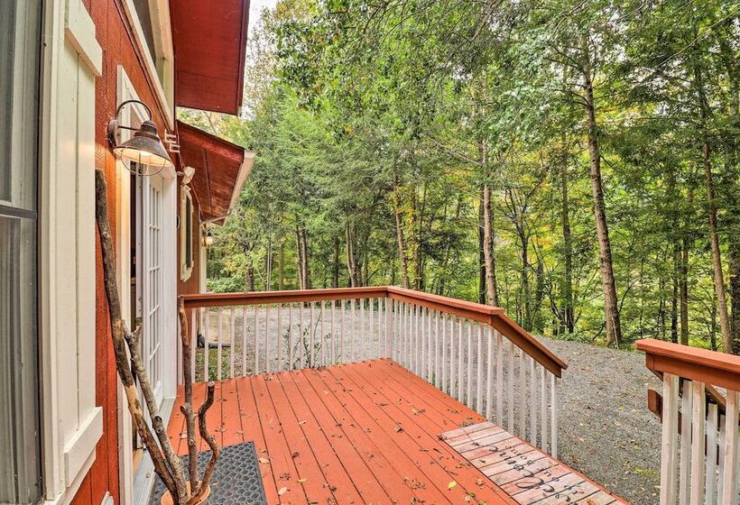 Rustic Red Cabin W/ Deck In Maggie Valley Club!