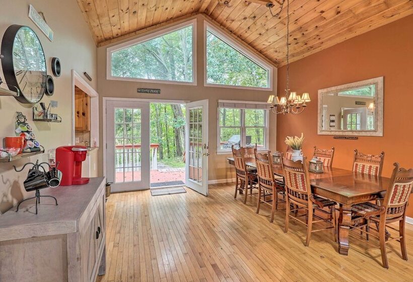 Rustic Red Cabin W/ Deck In Maggie Valley Club!