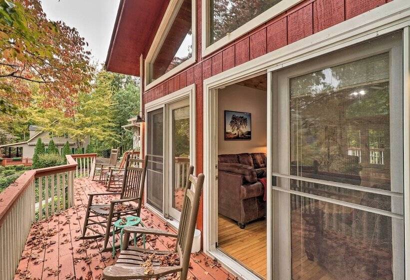 Rustic Red Cabin W/ Deck In Maggie Valley Club!