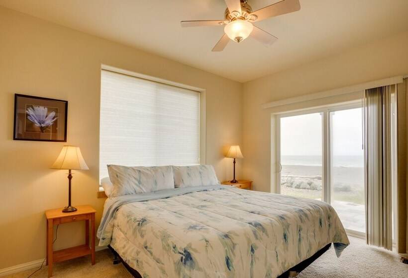 Pet Free Oceanfront Home W/ Hot Tub & Beach Access