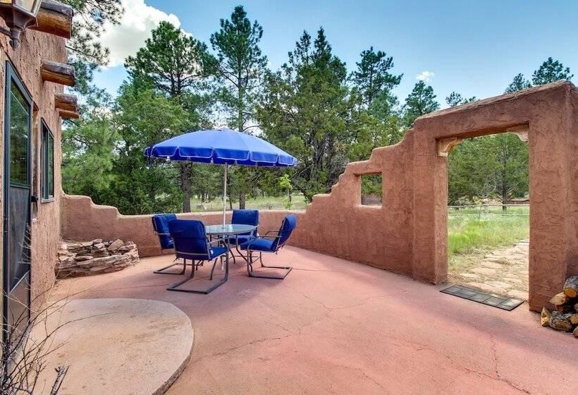 Secluded Ramah Cottage: Patios & Outdoor Fireplace