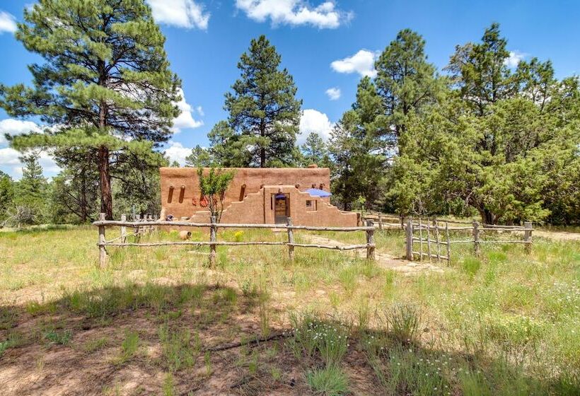 Secluded Ramah Cottage: Patios & Outdoor Fireplace