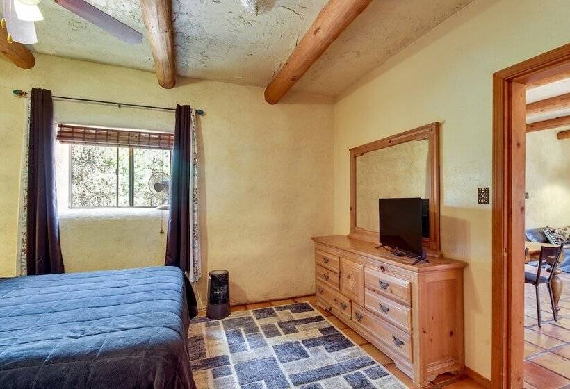 Secluded Ramah Cottage: Patios & Outdoor Fireplace