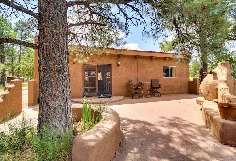 Secluded Ramah Cottage: Patios & Outdoor Fireplace