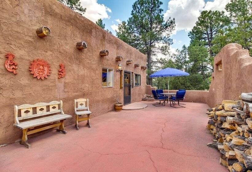 Secluded Ramah Cottage: Patios & Outdoor Fireplace