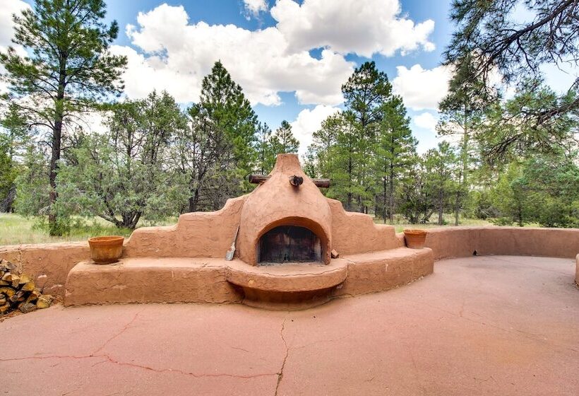 Secluded Ramah Cottage: Patios & Outdoor Fireplace