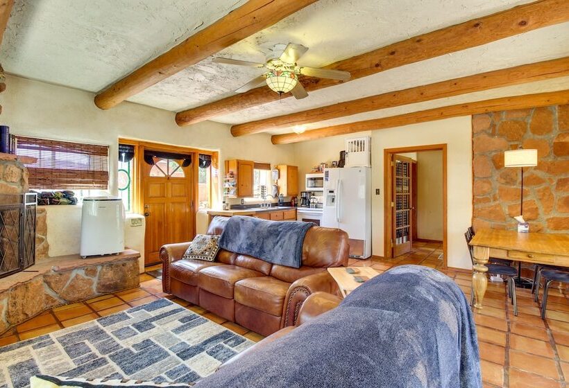 Secluded Ramah Cottage: Patios & Outdoor Fireplace