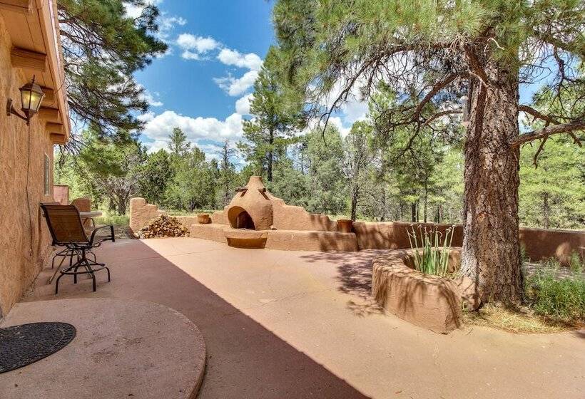 Secluded Ramah Cottage: Patios & Outdoor Fireplace