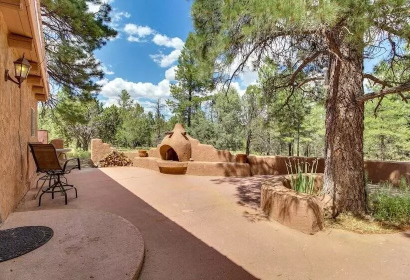 Secluded Ramah Cottage: Patios & Outdoor Fireplace