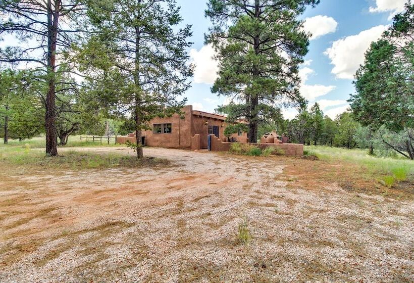 Secluded Ramah Cottage: Patios & Outdoor Fireplace