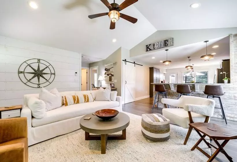 Deck + Mtn Views: Riverfront Cullowhee Home