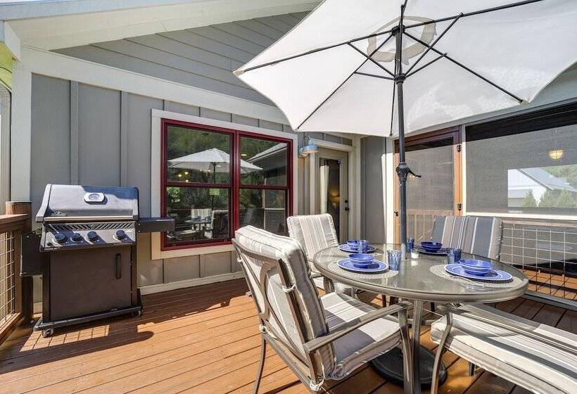 Deck + Mtn Views: Riverfront Cullowhee Home