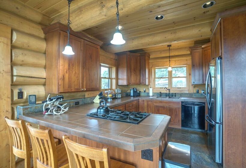 Log Cabin On Private 45 Acre Ranch In Florissant!