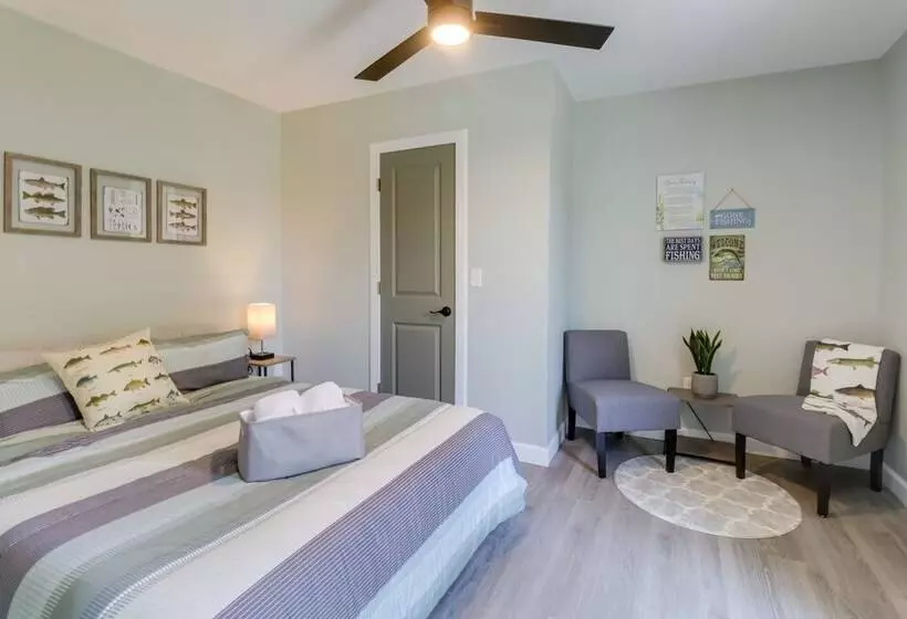 Spacious Grove Home Rental: Yard Games, Fire Pit!