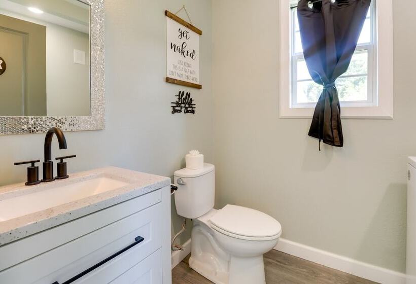 Spacious Grove Home Rental: Yard Games, Fire Pit!