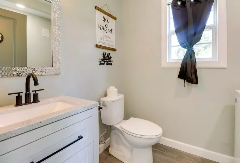 Spacious Grove Home Rental: Yard Games, Fire Pit!