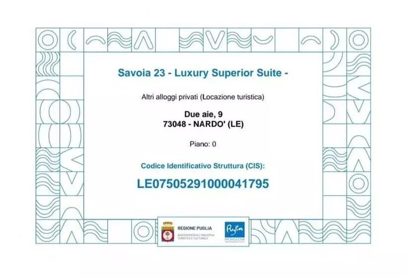 Aamiaismajoitus (B&B) Savoia23   Luxury Superior Suite