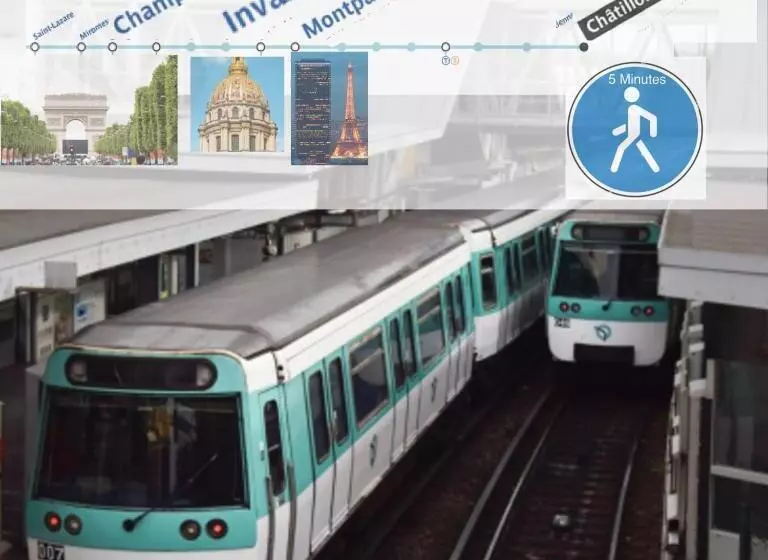 ベッドアンドブレックファースト Chatillon Citea Access Dayuse Room   Work And Day Rest Timeshare   15 Minutes Paris Montparnasse