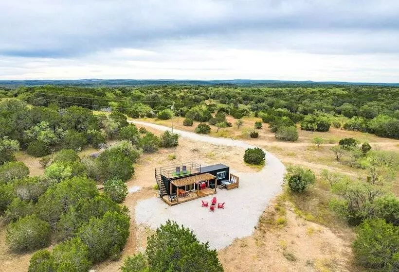 Remote Strawn Container Home With Hot Tub!